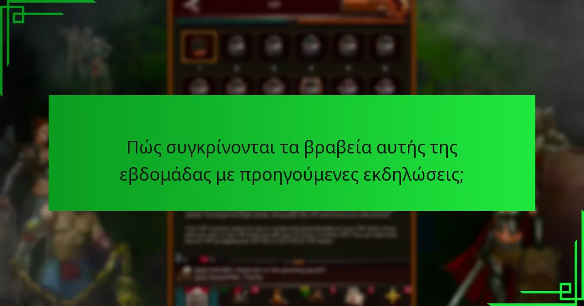 Πώς συγκρίνονται τα βραβεία αυτής της εβδομάδας με προηγούμενες εκδηλώσεις;